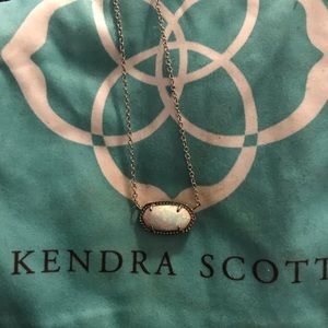 Kendra Scott Elisa Silver Pendant Kyocera Opal